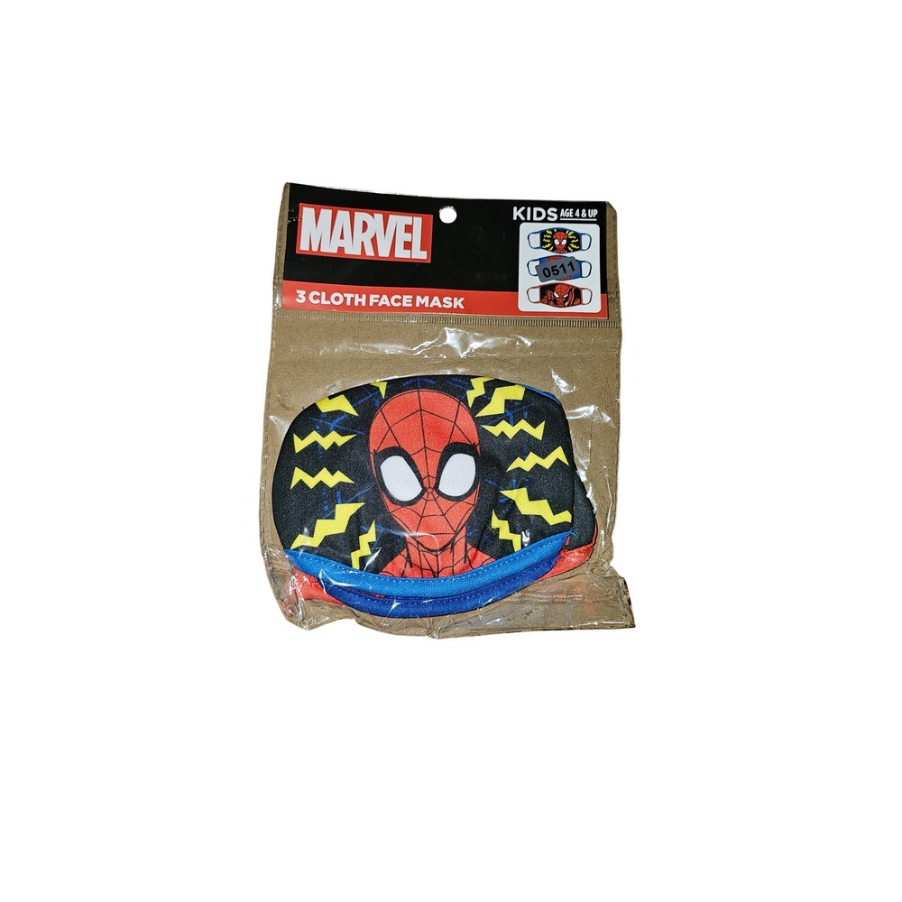Marvel Spider-Man Kids 3 Pack Cloth Face Masks Berkshire Fashions #511-517